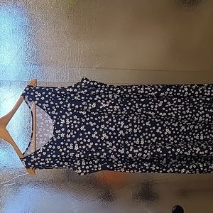 Misslook Women's A line dress,  blue with small white flowers
